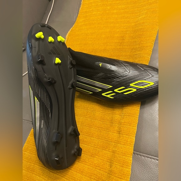 Adidas F50 Black and Neon Green Soccer Cleats main image 7